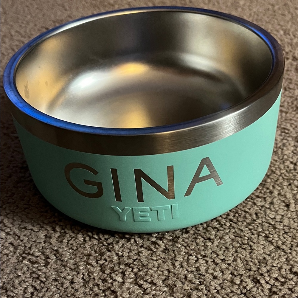 YETI Turquoise Stainless Steel Pet Bowl